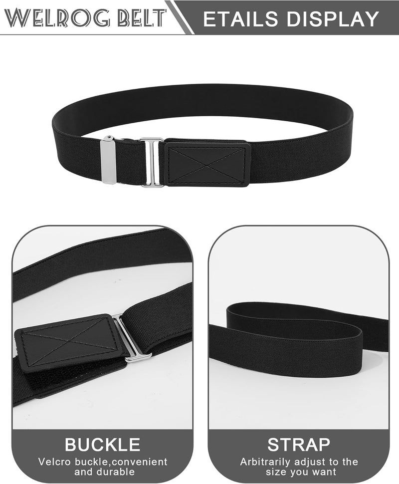 WELROG Kids Belts for Boys - Velcro Buckle Toddler Belt Elastic Adjustable Belt for Boys Girls - Image 3